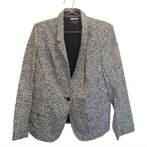 Lane Bryant Size 16 Modernist Collection Blazer Jacket Black & White Lined